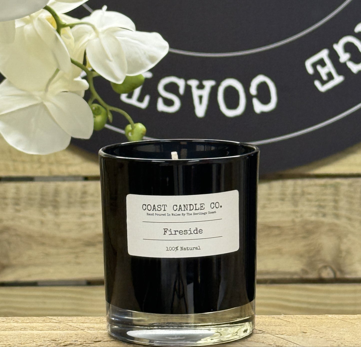 Heritage Coast Candles Fire Side Glass Jar Candle