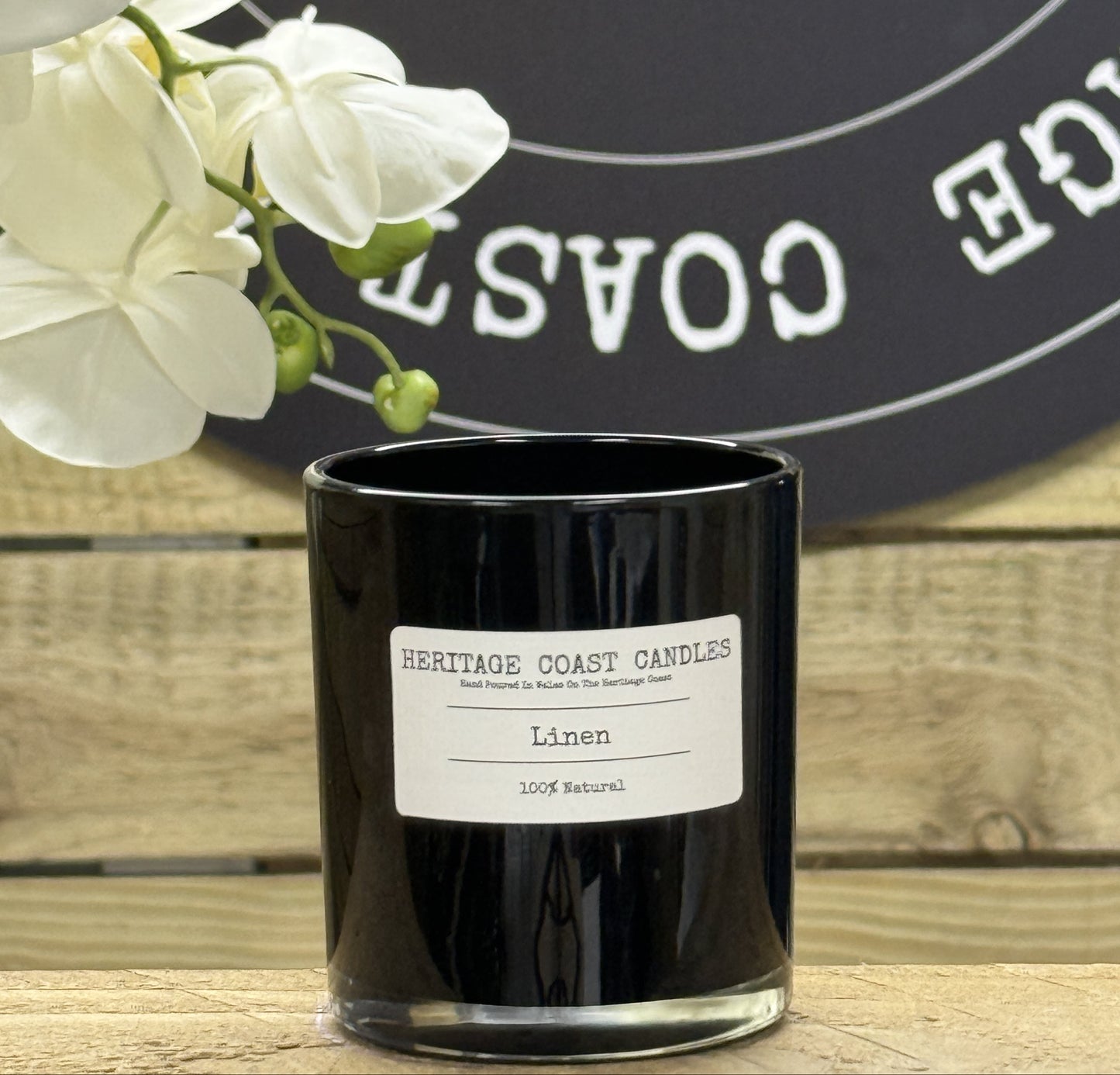 Heritage Coast Candles Linen Glass Jar Candle