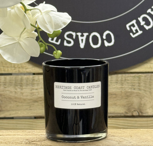 Heritage Coast Candles Coconut & Vanilla Glass Jar Candle