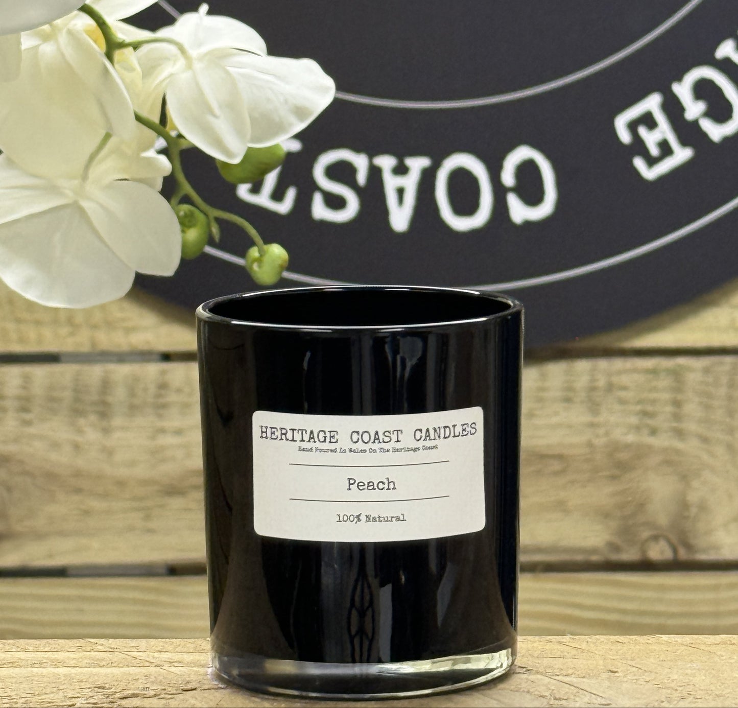 Heritage Coast Candles Cuban Peach Glass Jar Candle