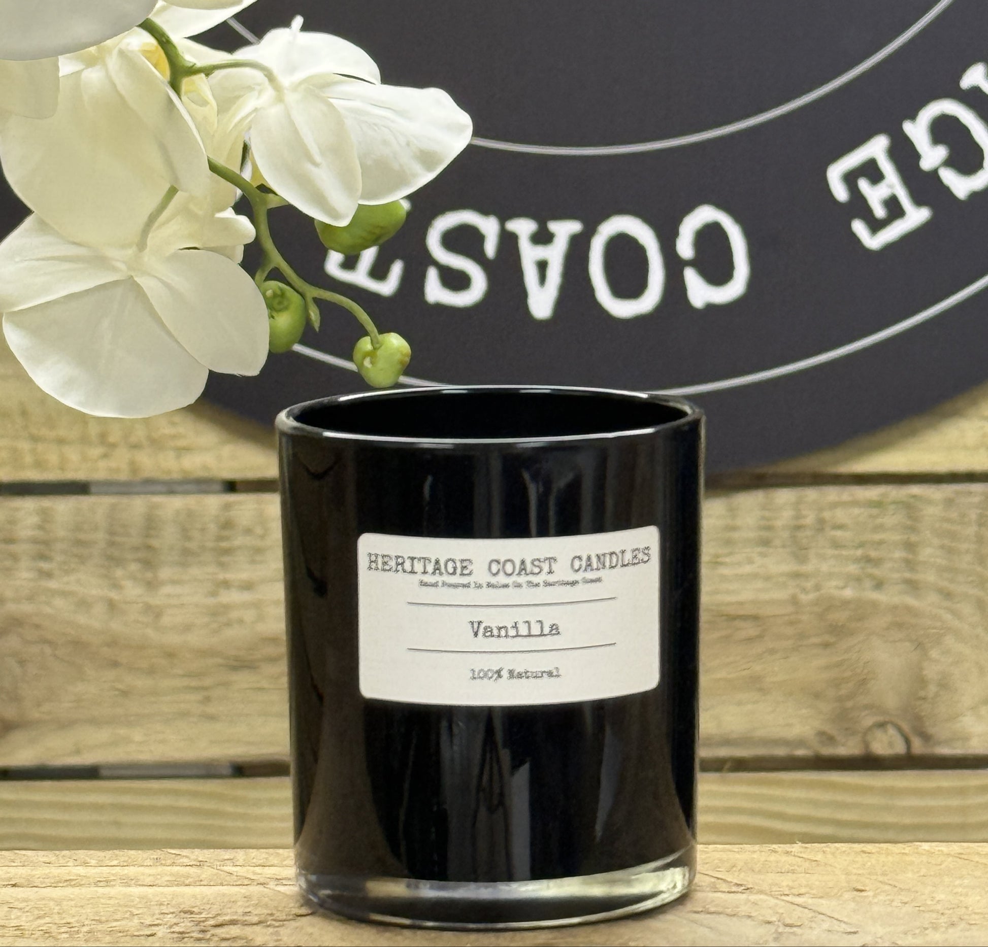 Heritage Coast Candles Vanilla Glass Jar Candle